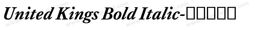 United Kings Bold Italic字体转换